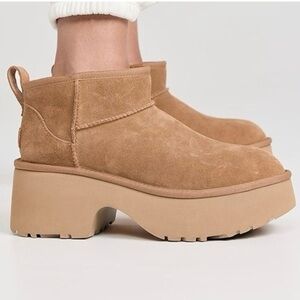 Ugg Classic Mini Ultra Tan Suede Platform Boots